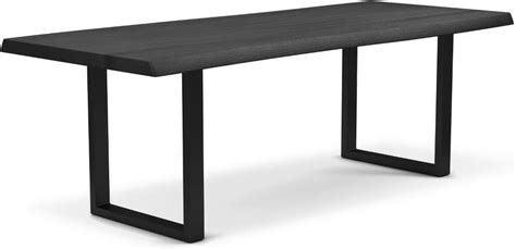 Brooks X Inch U Base Dining Table In Ebonized Top And Black Base