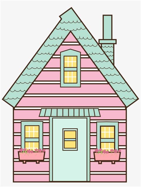 Big Image Pink Cute Cartoon House PNG Image Transparent PNG Free