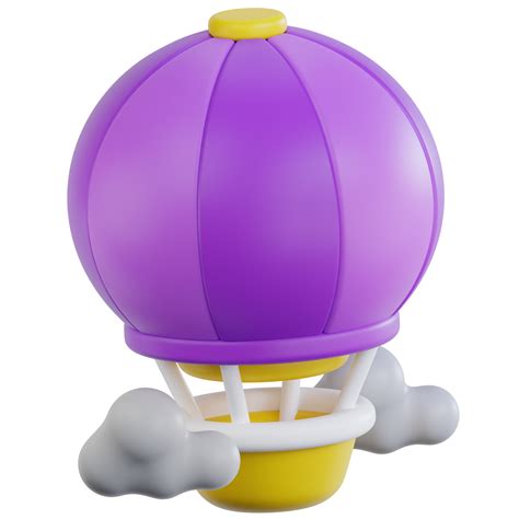 Empty Hot Air Balloon D Illustration PNG