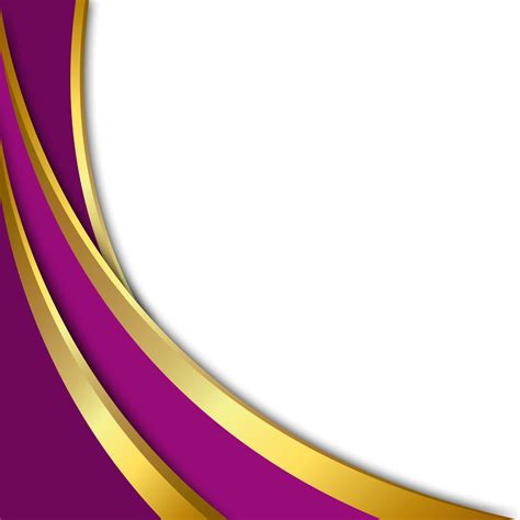 Transparent Luxury Elegant Gold Purple Border Frame Background Png