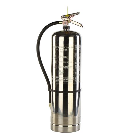 Pri Safety Polished Stainless Steel Ltr Water Fire Extinguisher