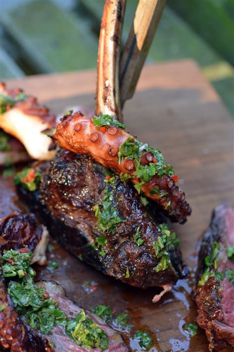 Chimichurri Bbq Surf And Turf Vom Tomahawk Steak And Oktopus Küchenjunge