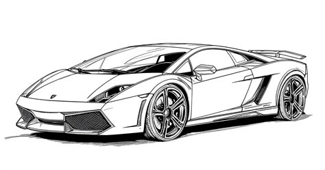 Desenhos do Carros Lamborghini para Colorir e Imprimir