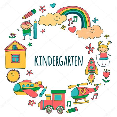 Vector Set Of Kindergarten Images Stock Vector Image By ©helenf 108306304