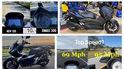 Honda ADV 150 Vs Yamaha Xmax 300 Acceleration Speed Test Between