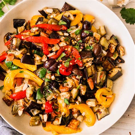 Paleo Roasted Eggplant Salad Whole30 Vegan What Great Grandma Ate