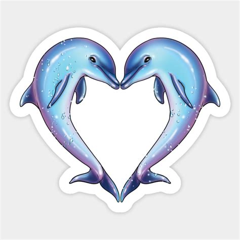 Dolphin Heart Sticker | Dolphins, Graffiti style art, Dolphin drawing