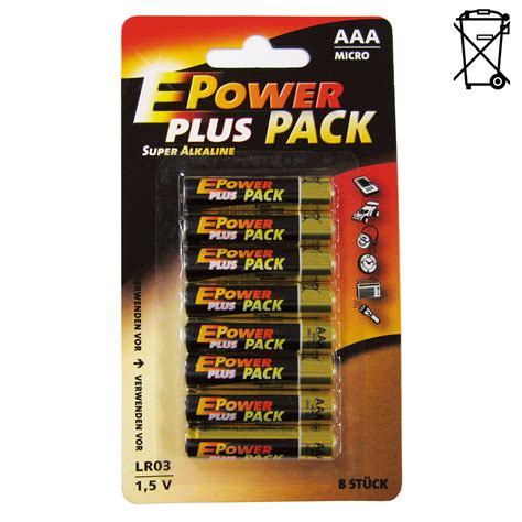 Er Pack Aaa Micro Batterien Lr Super Alkaline Batterien