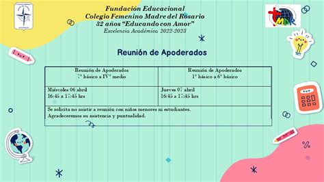 Informaci N Reuni N De Apoderados Colegio Femenino Madre Del Rosario