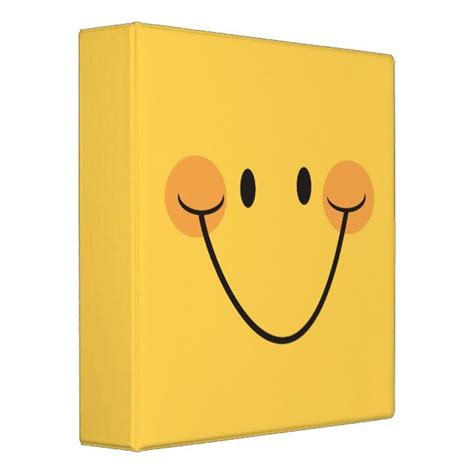 Yellow Binders Zazzle Binder Organization Smiley Funny Emoticons