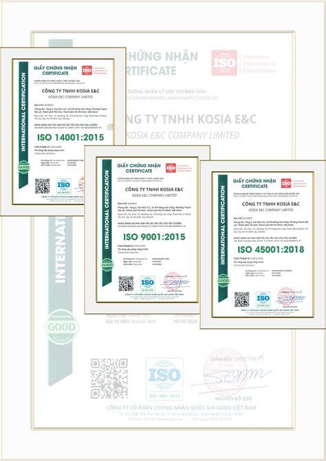 Iso Certificate Kosiaenc