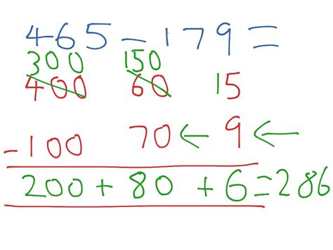 ShowMe - column subtraction