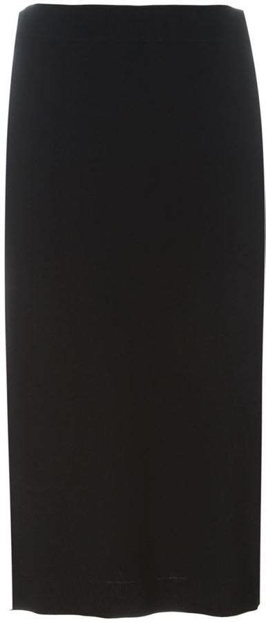 Erika Cavallini Side Slit Midi Skirt 312 Farfetch Lookastic