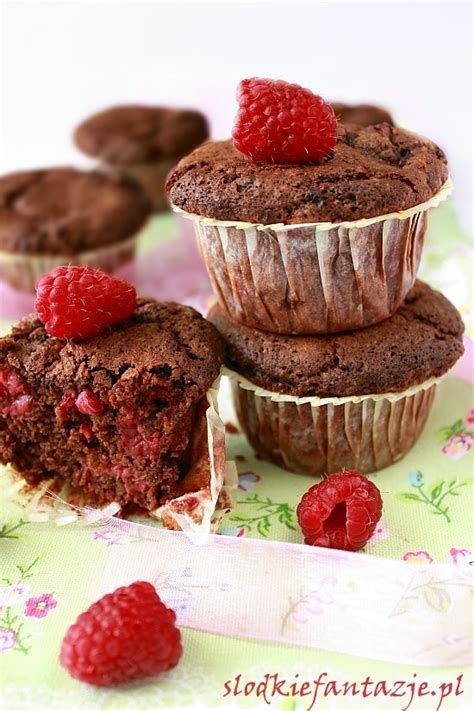 Muffinki Brownies Z Malinami