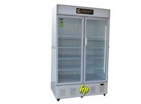 White Elanpro Vertical Door Visi Cooler And Freezer Model