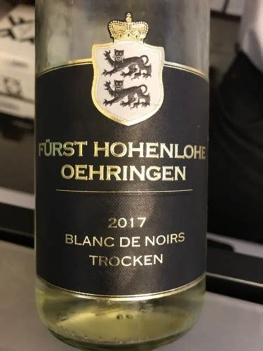 2016 Fürst Hohenlohe Oehringen Blanc de Noirs Trocken Vivino US