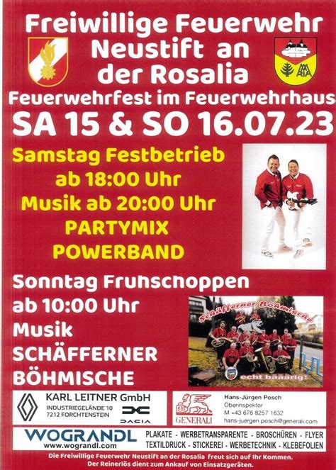 Feuerwehrfest 2023 FF Neustift A D Rosalia