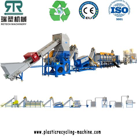 Waste Plastic HDPE LDPE PP Jumbo Woven Bags Film Recycling Washing Line