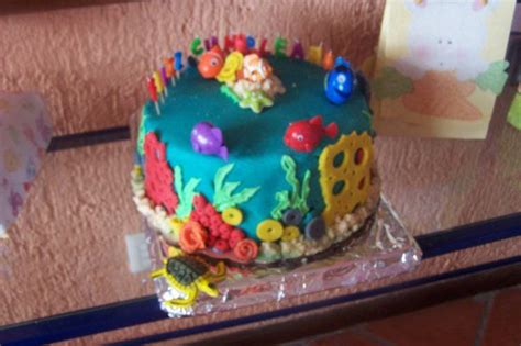 Pastel Cubierto De Pasta De Almendra Buscando A Nemo Cake Food