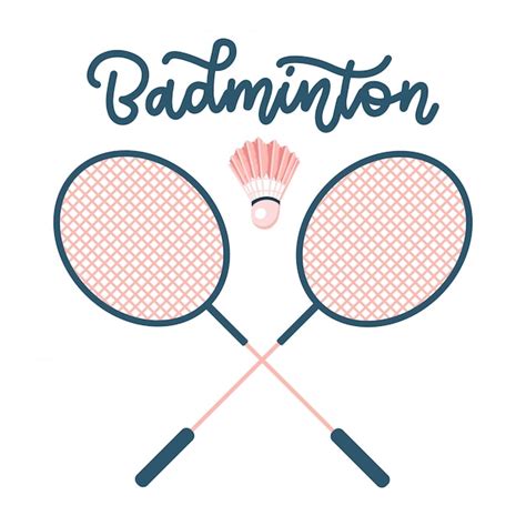 Premium AI Image Badminton Racket With Shuttlecock