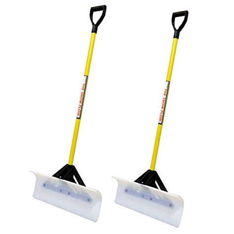 2PK Snow Plow 24" Wide Shovel Push Plow Commercial Residential D-Grip ...