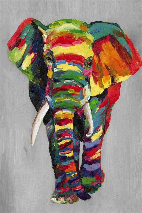 colorful african elephant painting