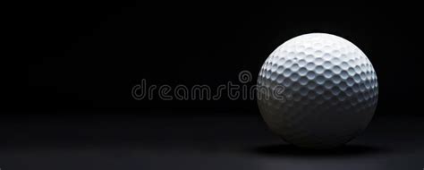 Close-up of Golf Ball Isolated on Black Backdrop. Generative AI Stock ...