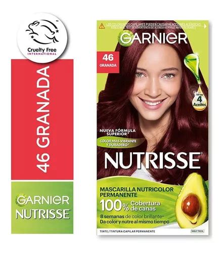 Kit De Coloración Permanente Garnier Nutrisse 4 Aceites Tono 46 Clasico