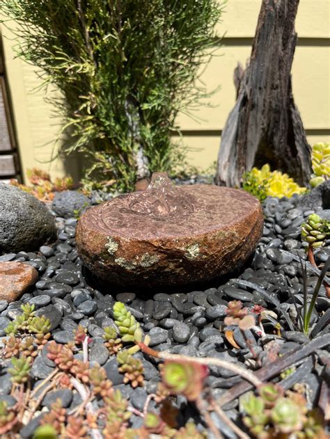 Drilled Rock For Garden Water Fountain Garden Fountain Rock Etsy