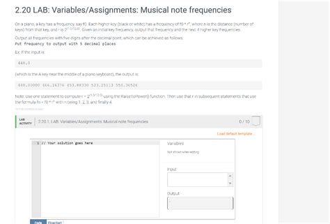 Solved Activity Lab Variables Assignments Musical Chegg