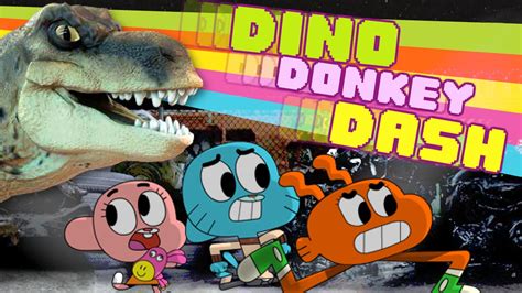 Dino Donkey Dash | The Amazing World of Gumball Games | Cartoon Network