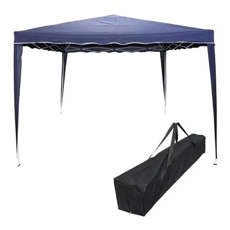 Tenda Gazebo Dobravel Articulado Alumínio 3X3 Praia Camping Azul no