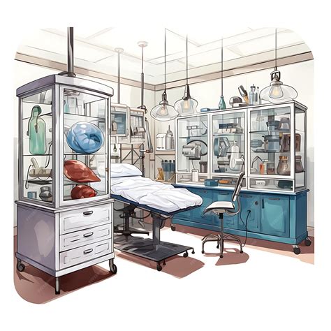 Premium AI Image | Watercolor Surgeons Room With Surgical Tools Medical