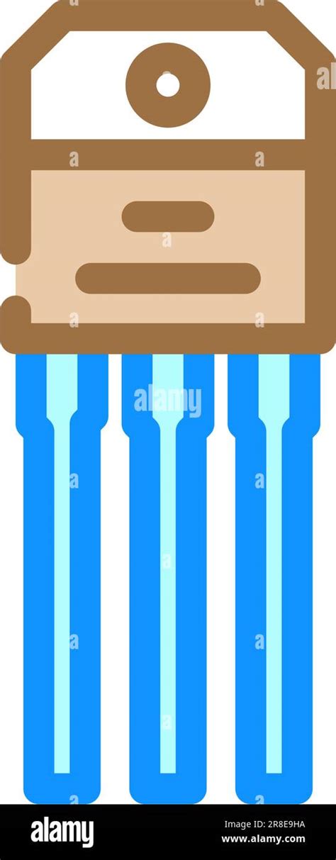 Transistor Electronic Component Color Icon Vector Illustration Stock