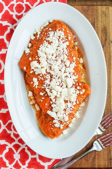 Enchiladas Cookbook Review And Enchiladas Rojas De Queso Red