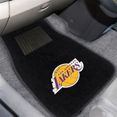 Los Angeles Lakers Black Vinyl Car Mat Set Of 2 Auto Accessories Nba