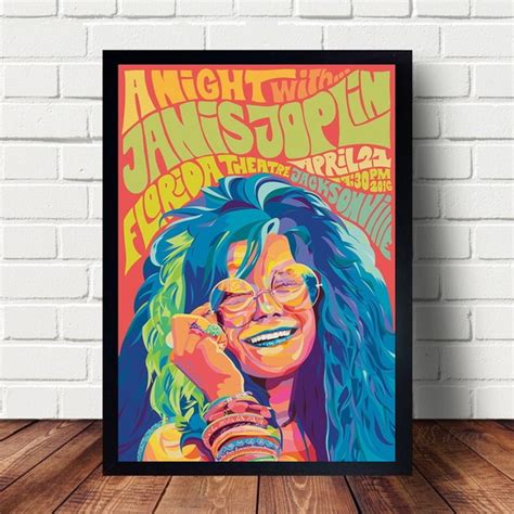 Quadro Decorativo X Cantora Janis Joplin A Elo