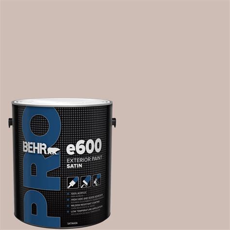 BEHR PRO 1 Gal N150 2 Smokey Pink Satin Exterior Paint PR64001 The