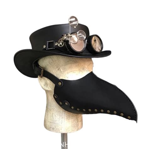 Máscara Peste Negra Doutor Plague Doctor Steampunk Fantasia Halloween