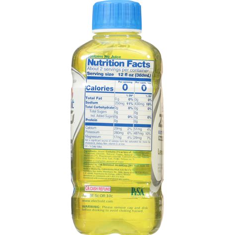 Electrolit Electrolyte Beverage Zero Sugar Lemon Breeze Premium Hydration 21 Fl Oz Delivery