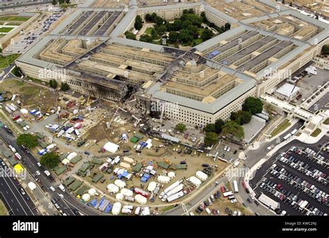 Aerial View Of The Pentagon On Sept Three Days After