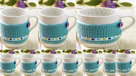 Fundas Tejidas A Crochet Para Tazas De Caf Youtube