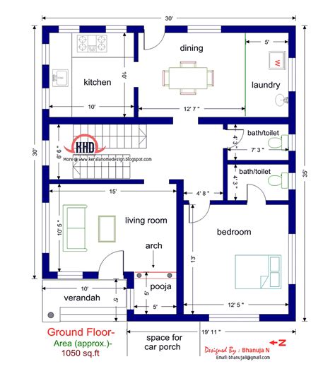 Bhk House Plan Three Bedroom House Plan Duplex House Plans House