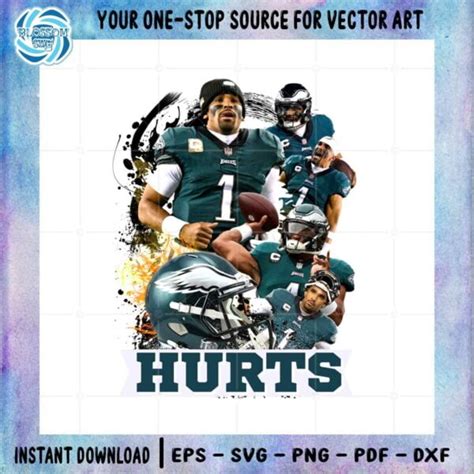 Jalen Hurt Super Bowl Lvii Eagles Football Png Sublimation Designs