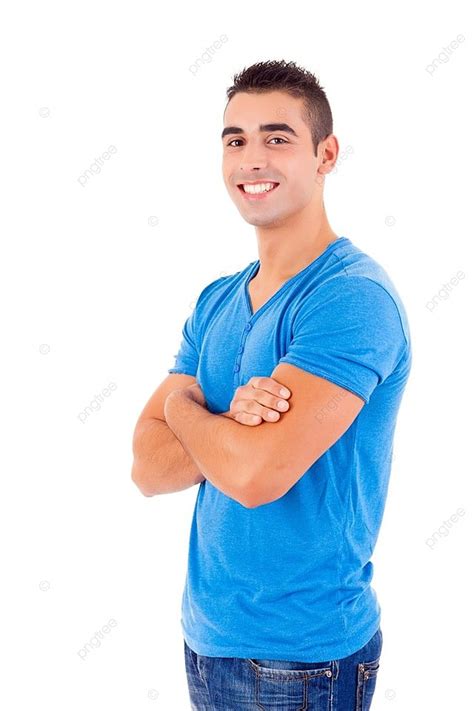 Fondo Foto De Estudio De Un Hombre Joven Y Guapo Posando Aislado Foto E