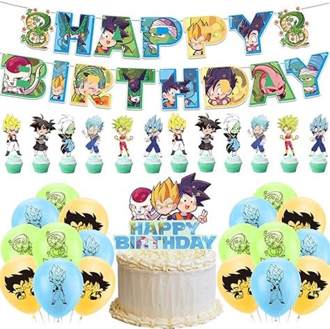 NA Dragon Ball Birthday Decorations 32 Pcs Dragon Ball Party Supplies