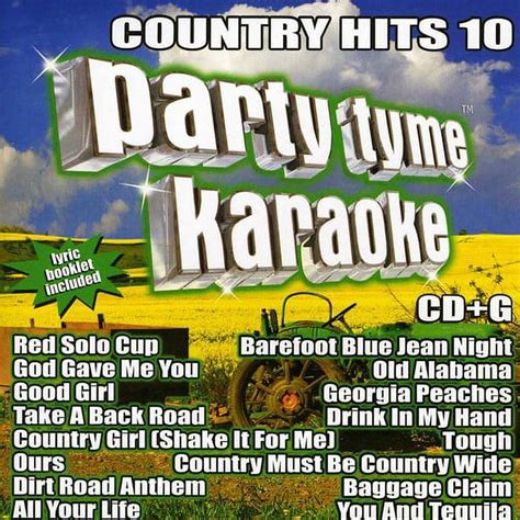 Party Tyme Karaoke Country Hits 10 CD Walmart