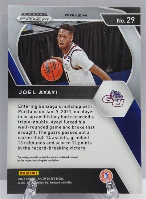 Panini Prizm Draft Picks Joel Ayayi Rc Red Cracked Ice Prizm