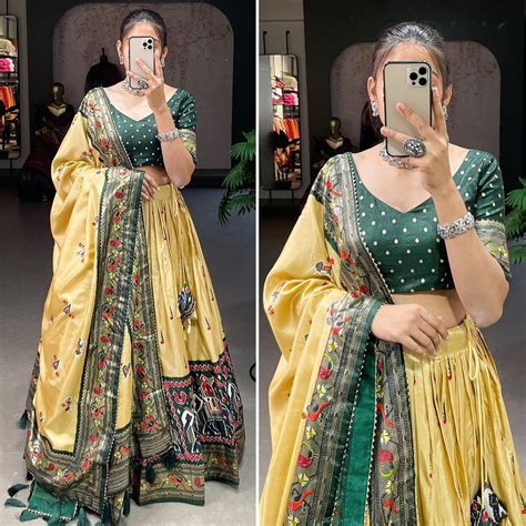 Cotton Printed Designer Navratri Patola Paithani Lehenga Choli At Rs