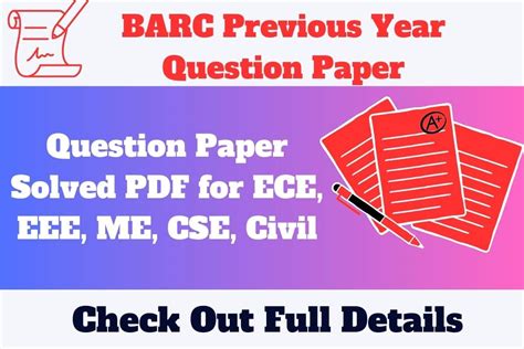 Barc Previous Year Question Paper Solved Pdf For Ece Eee Me Cse